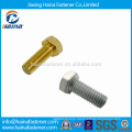 Stock DIN931 Yellow Zinc/Color Zinc Plated Hex Head Bolt